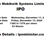 One Mobikwik Systems Limited IPO (Mobikwik IPO) Detail